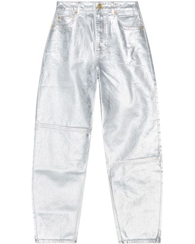 Ganni Organic Cotton Denim Jeans - White