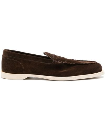 John Lobb Pace Suede Loafers - Brown