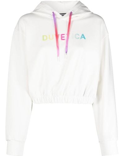 Duvetica Logo Hoodie - White