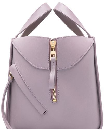 Loewe Compact Hammock Leather Handbag - Purple