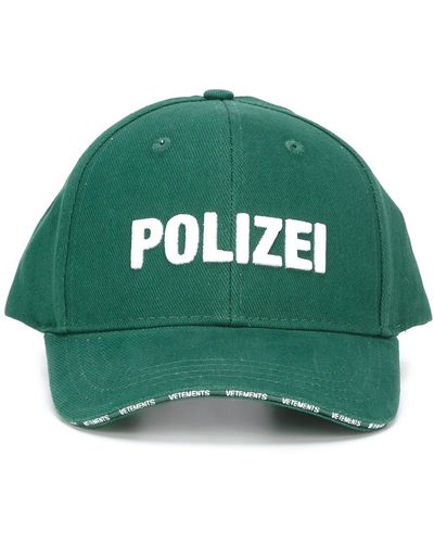 Vetements Polizei Cotton Cap - Green