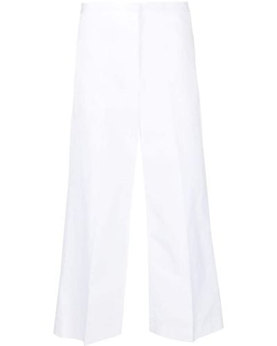Fabiana Filippi Wide Leg Cotton Trousers - White
