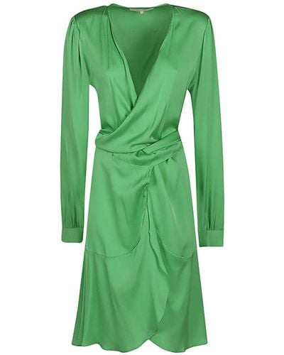 Silk95five Short Silk Dress - Green