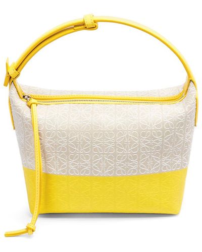 Loewe-Paulas Ibiza Cubi Canvas Handbag - Yellow