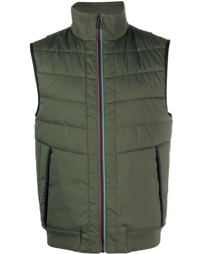 PS by Paul Smith Padded High-neck Vest - Green