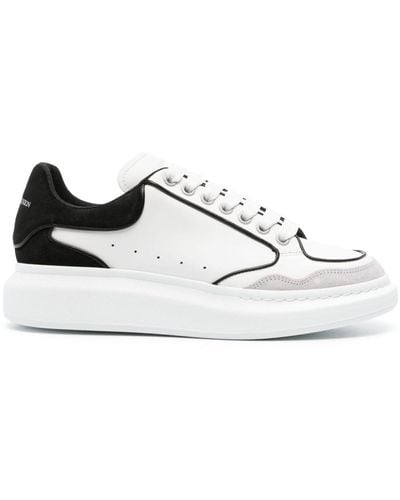 Alexander McQueen Larry Panelled Leather Sneakers - Men's - Calf Leather/rubber/fabric - White