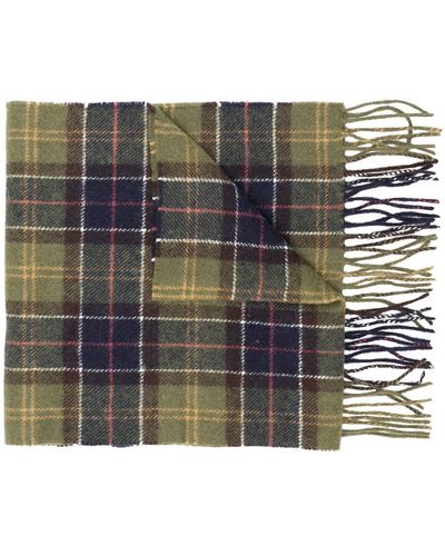 Barbour Checked Scarf - Green