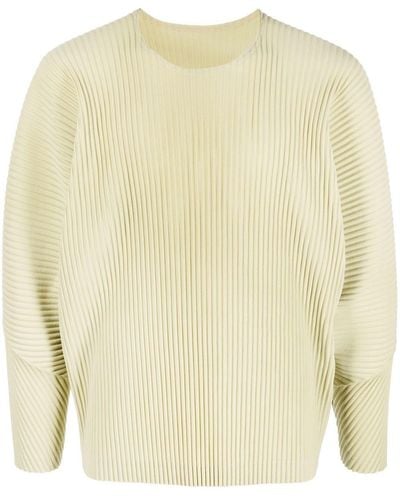 Issey Miyake Pleated Sweater - Natural