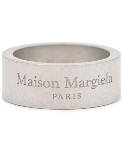 Maison Margiela Ring With Engraved Logo - White