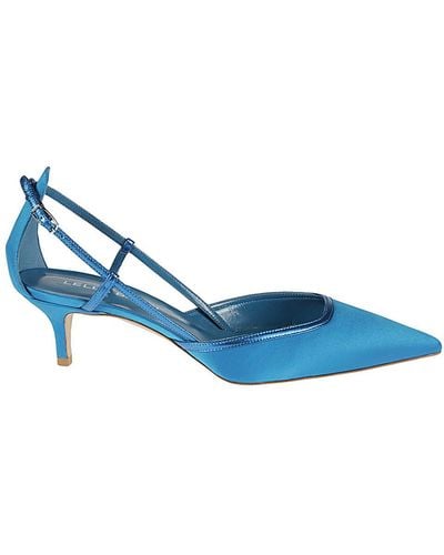 Lella Baldi Leather Court Shoes - Blue