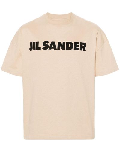 Jil Sander Beige Cotton T-shirt - Natural