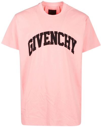 Givenchy T-shirt oversize in cotone con logo - Rosa
