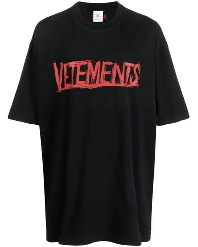 Vetements Cotton T-shirt - Black