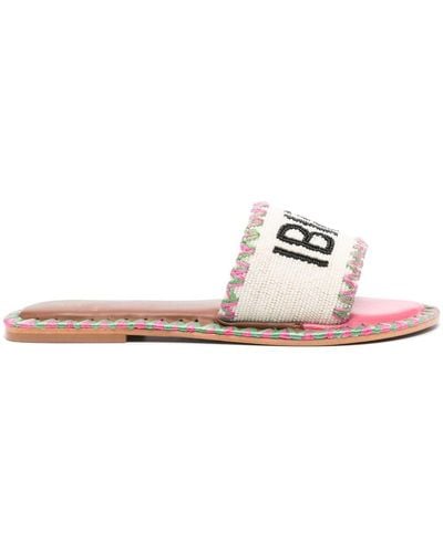 De Siena Ibiza Beads Flat Sandals - Pink