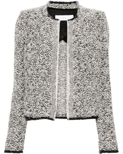 IRO Hazela frayed tweed jacket - Grigio