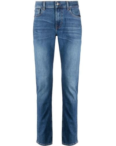 7 For All Mankind Paxtyn Skinny-leg Cotton Jeans - Blue