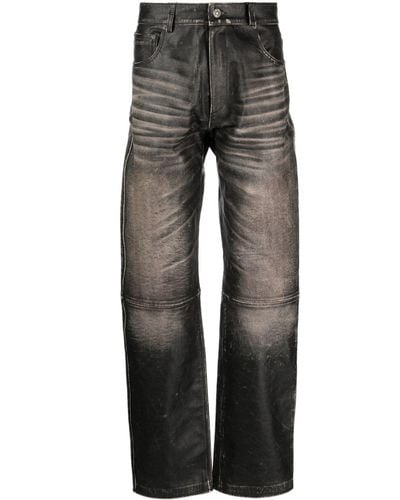 424 Leather Pants - Gray