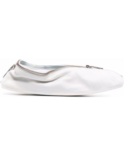 MM6 by Maison Martin Margiela Flat Shoes White