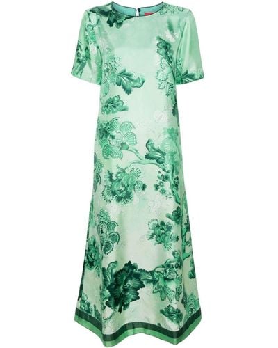 F.R.S For Restless Sleepers Criso Floral-print Maxi Dress - Green