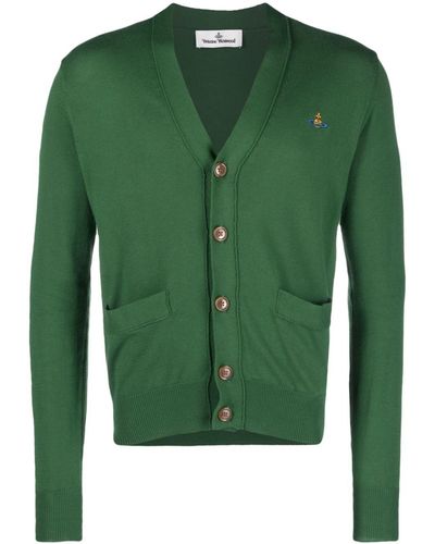 Vivienne Westwood Cotton Logo Cardigan - Green