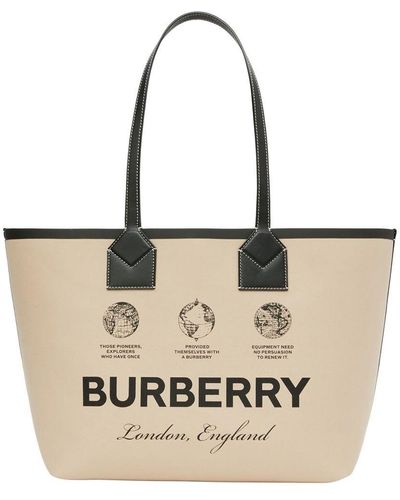 Burberry Medium Heritage Tote Bag - White