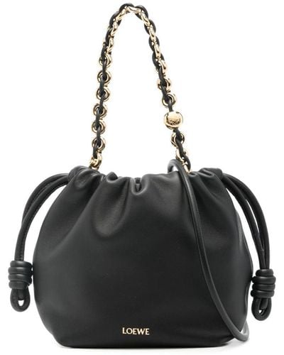 Loewe Flamenco Leather Clutch Bag - Black
