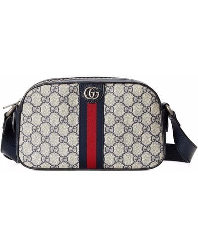 Gucci Monogram-pattern Canvas Cross-body Bag - Gray