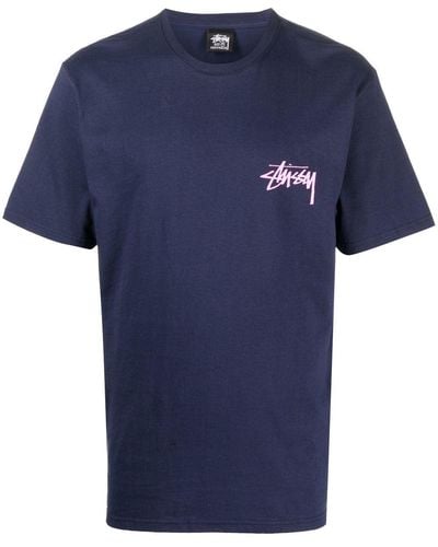 Stussy T-shirt con stampa - Blu