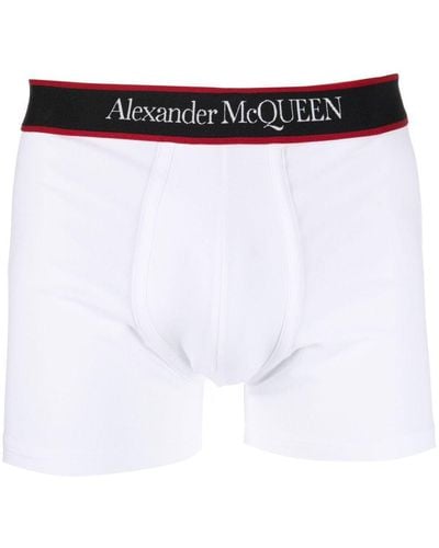 Alexander McQueen Logo Cotton Boxers - White
