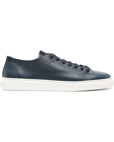 Woolrich Cloud Court Leather Trainers - Blue