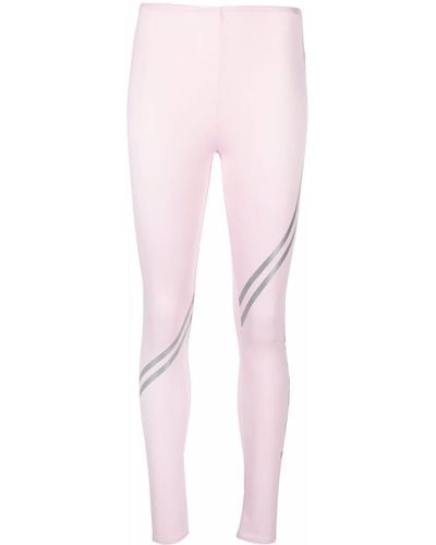 Loewe Diagonal-stripe leggings - Pink