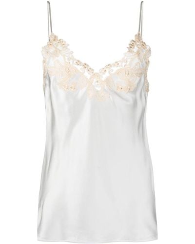 La Perla Top intimo maison in seta - Bianco