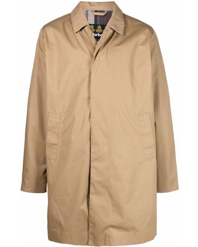 Barbour Rokig Cotton Trench Coat - Natural
