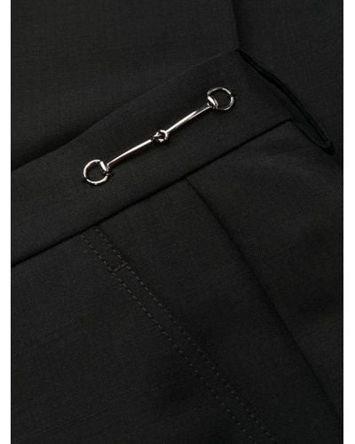 Gucci Horsebit Wool Pants - Black