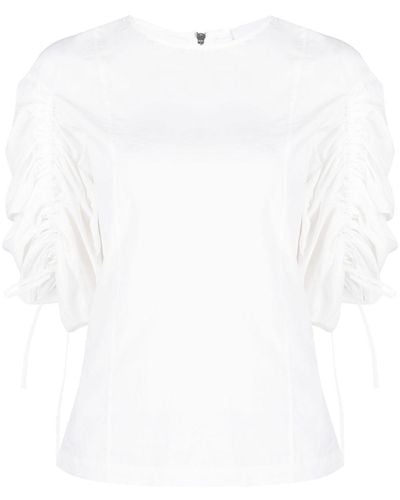 Erika Cavallini Semi Couture Cotton Blouse - White
