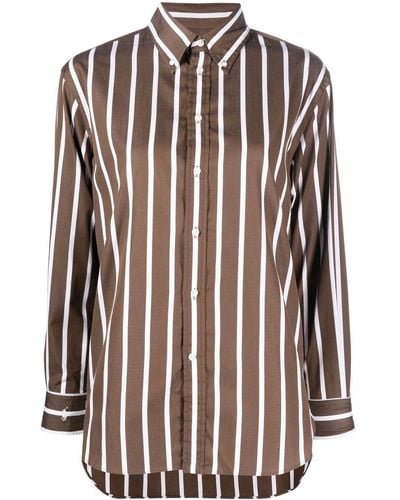 Polo Ralph Lauren Long-sleeve Striped Shirt - Brown