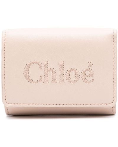 Chloé Sense Leather Wallet - Pink