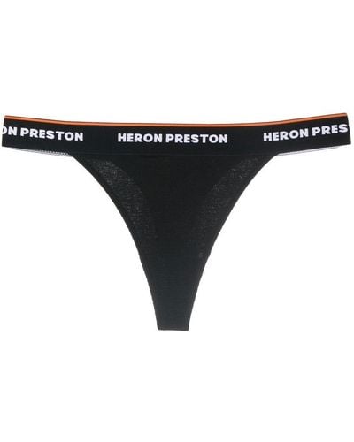 Heron Preston Logo Thong Briefs - Black