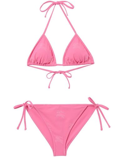 Burberry Ekd Logo Triangle Bikini Set - Pink