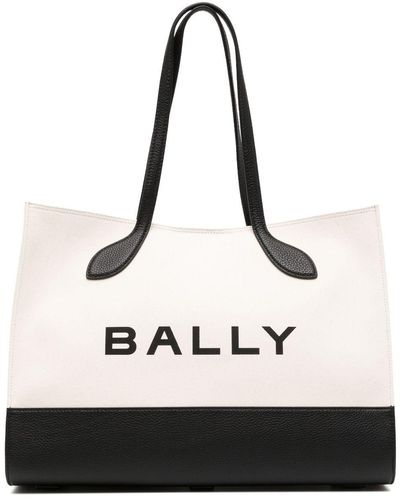 Bally Bar Keep On Cotton Tote Bag - Black