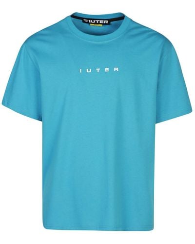 Iuter T-shirt in cotone stampata - Blu