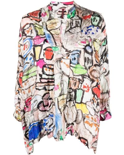 Daniela Gregis Silk Over Shirt - Multicolour