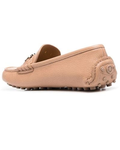 Ferragamo Gancini Leather Loafers - Pink