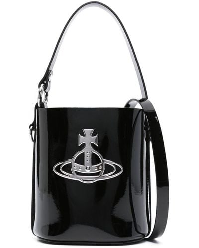 Vivienne Westwood Daisy Patent Leather Bucket Bag - Black