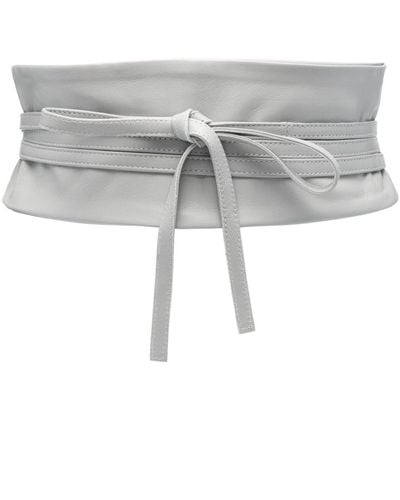 FURLING BY GIANI Geisha Leather Belt - Grey