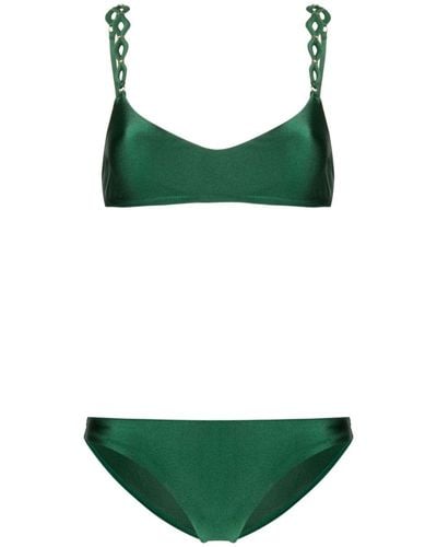 Zimmermann Diamond Trim Bikini Set - Green