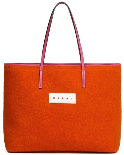 Marni Janus Small Shopping Bag - Orange