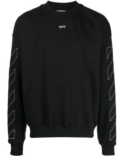 Off-White c/o Virgil Abloh Logo Cotton Sweatshirt - Black