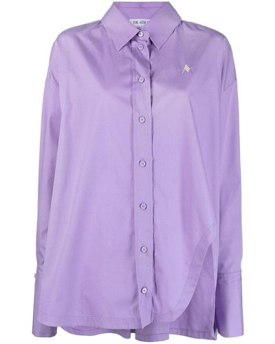 The Attico Diana Cotton Shirt - Purple