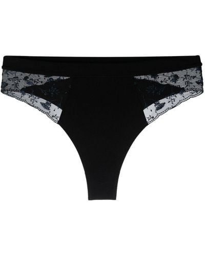 La Perla Midnight Botanica High Waist Briefs - Black